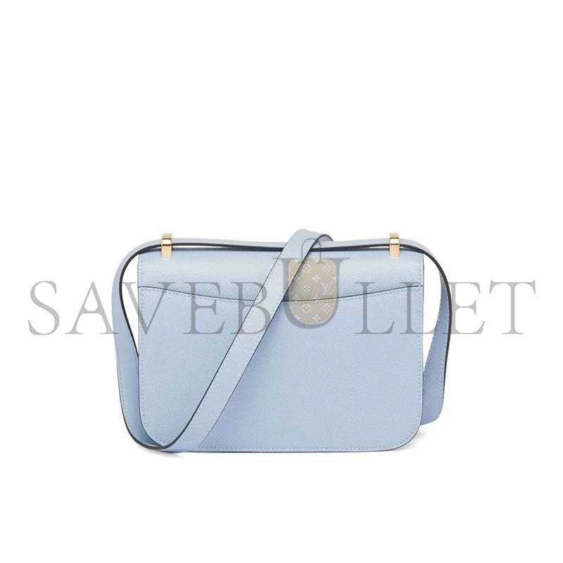 Pra*a saffiano leather flap shoulder bag 1bd320 (22*15*6cm)